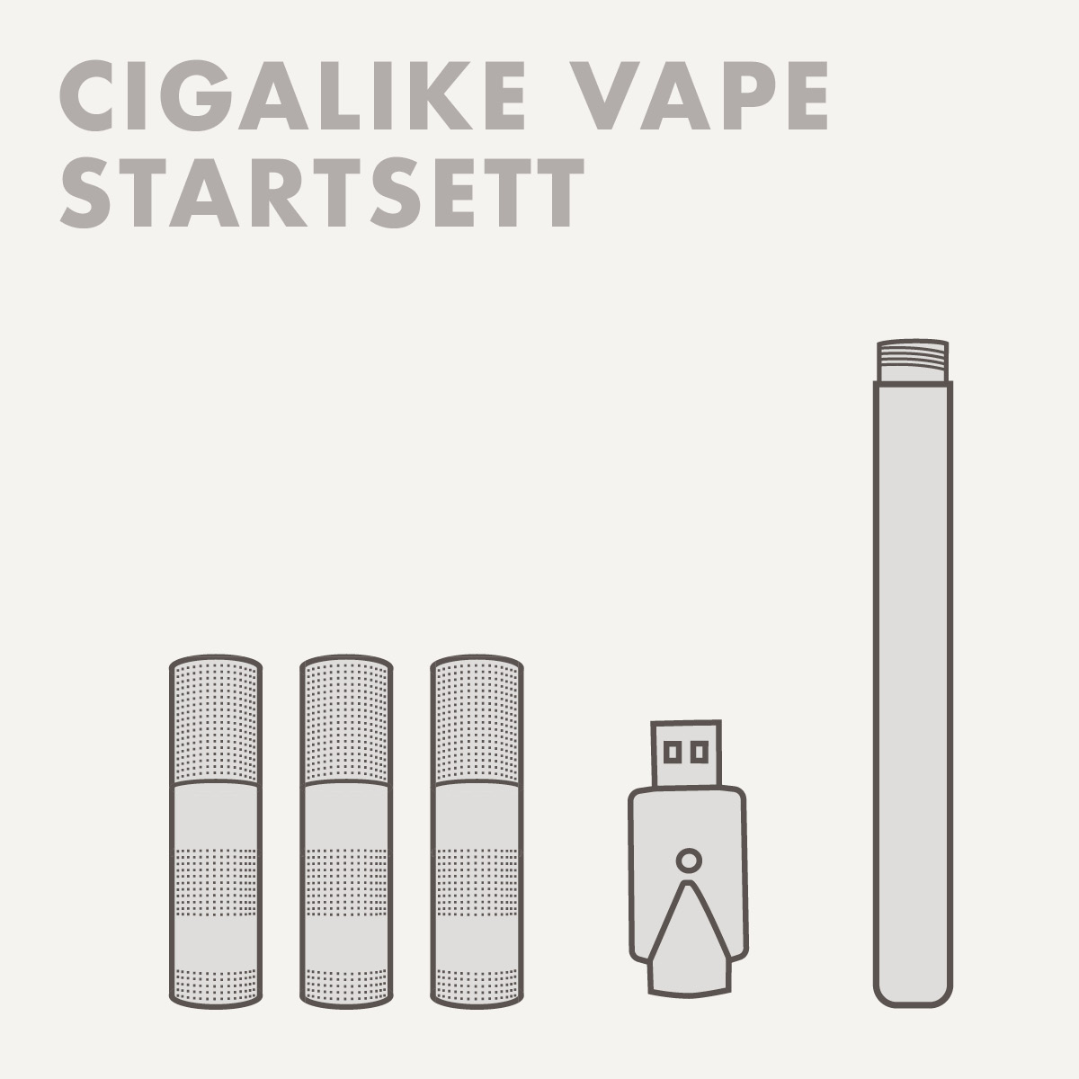 Ezee Cigalike Startkit Rød - Tobakk 20mg